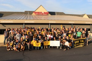 Group picture of the Richmond Steel City Connection check presentation to Children's Hospital of Richmond.
